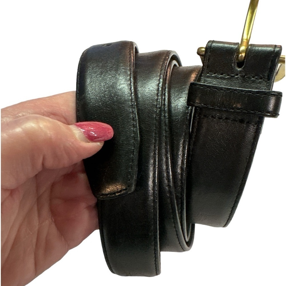 Leegin Men’s Genuine Leather Black Belt Size 52 Preowned